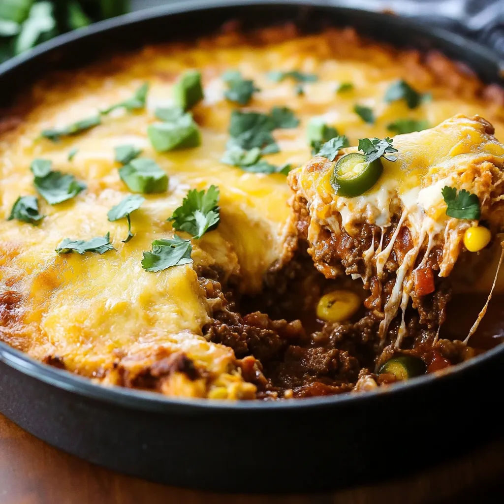 Généreuse gratinée tamale bœuf maïs