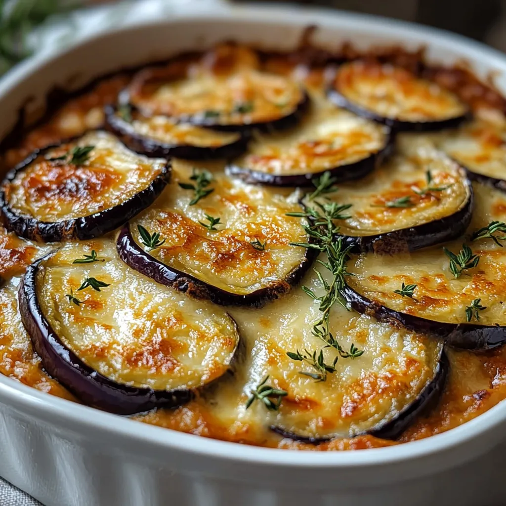 Gratin d’aubergines appétissant