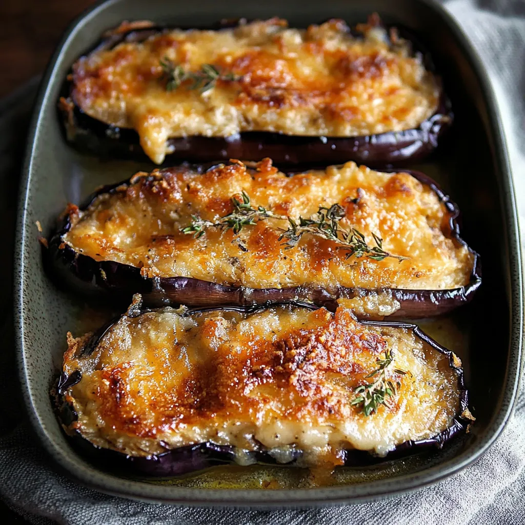 Délicieuses aubergines gratinées