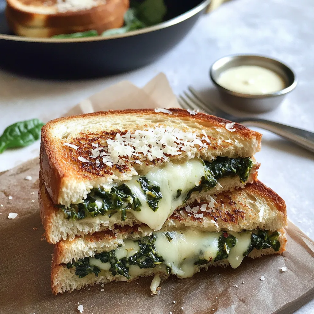 Gourmand fromage et épinards