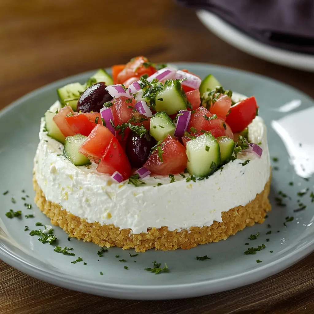Délicieux gâteau salé grec aux légumes frais