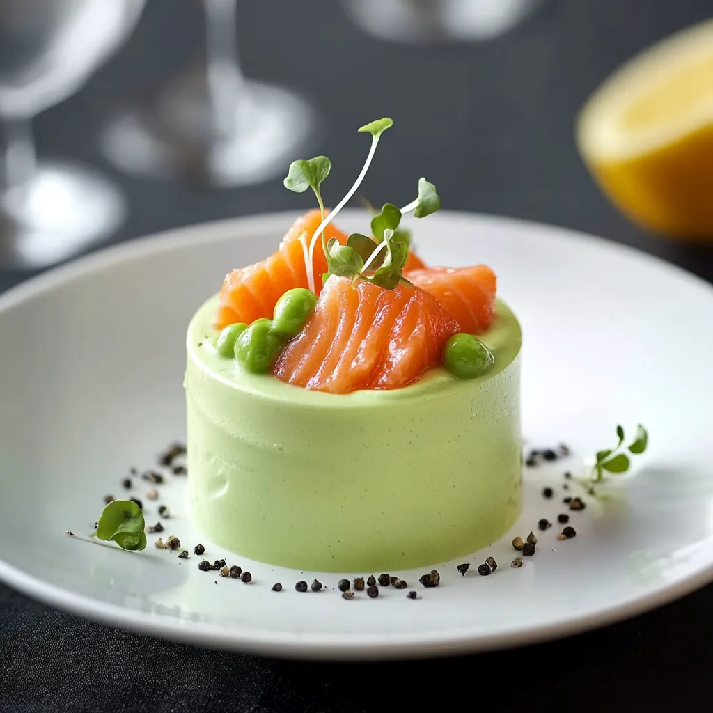 Mousse légère asperges saumon fumé