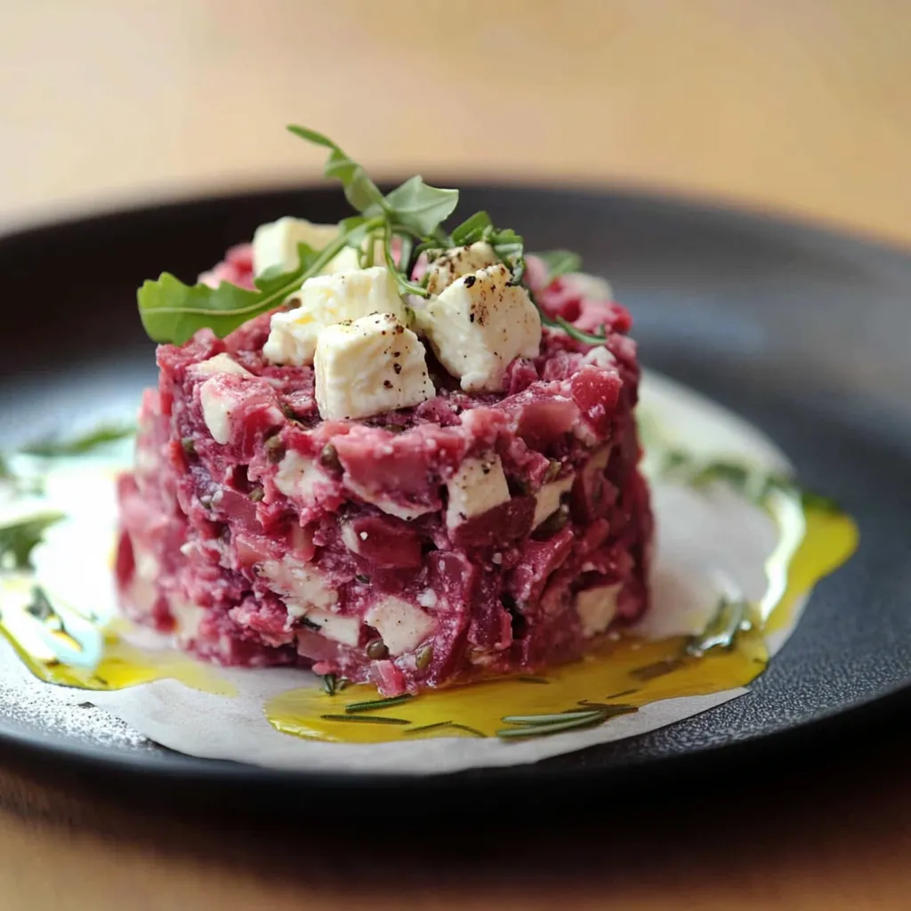 Délicieux tartare betteraves et chèvre