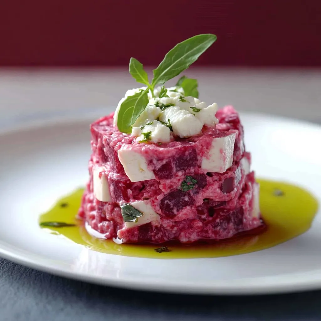 Tartare betteraves chèvre et herbes fraîches