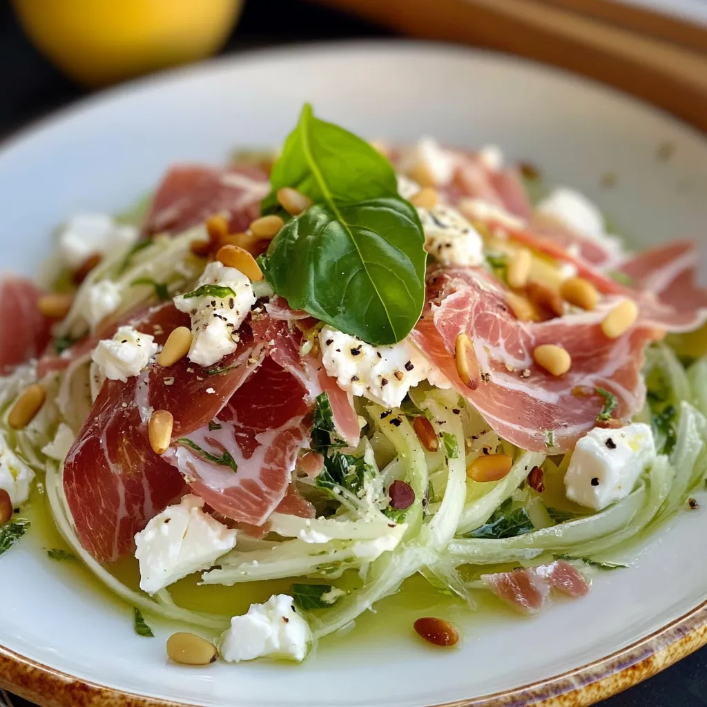 Salade chic fenouil jambon cru