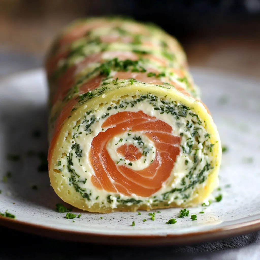 Roulé maison saumon et courgettes