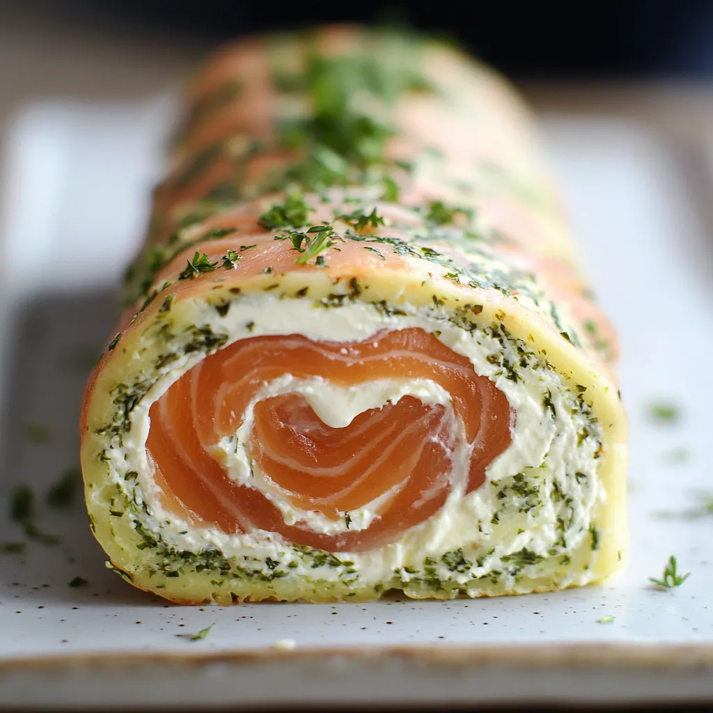 Roulé courgette saumon fumé maison
