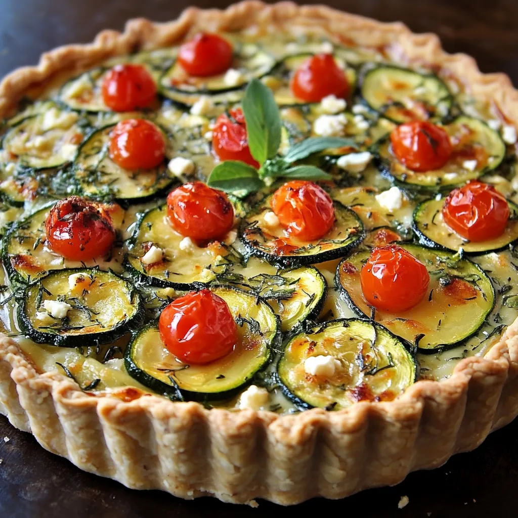 Tarte légère courgettes fromage
