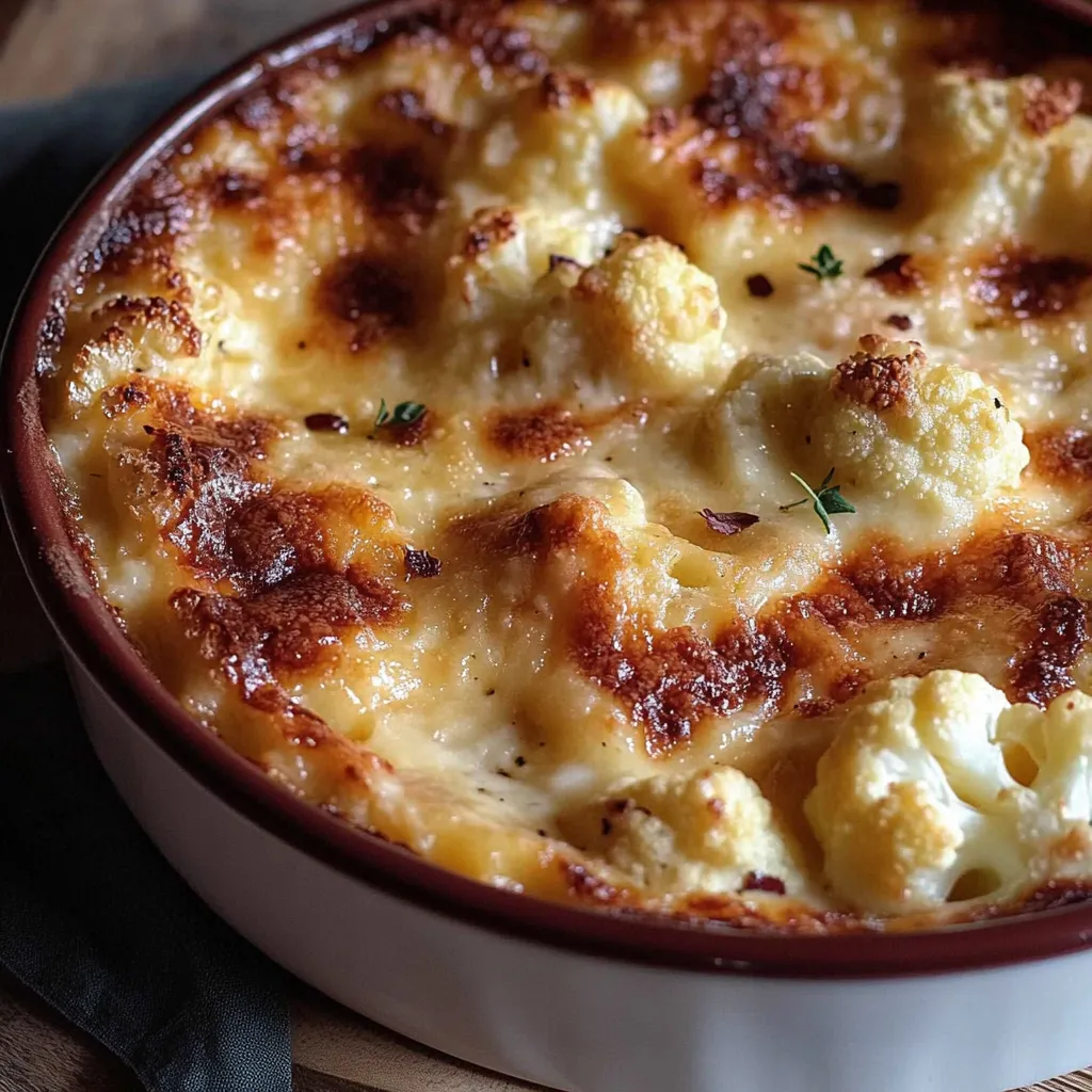 Délicieux clafoutis au chou-fleur et lardons croustillants