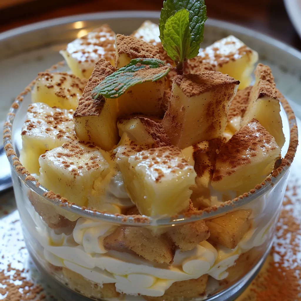Dessert ananas coco tout en fraîcheur
