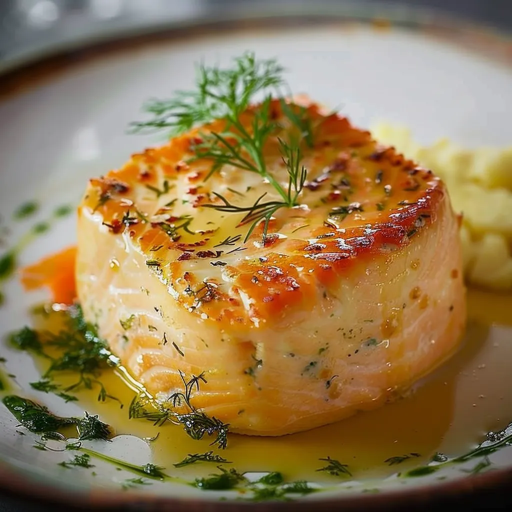 Flan savoureux au saumon et poisson blanc