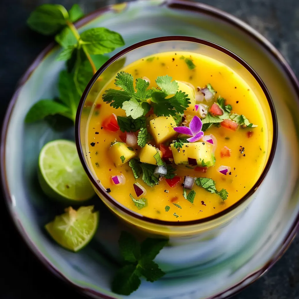 Goûte ce gazpacho mangue hyper frais