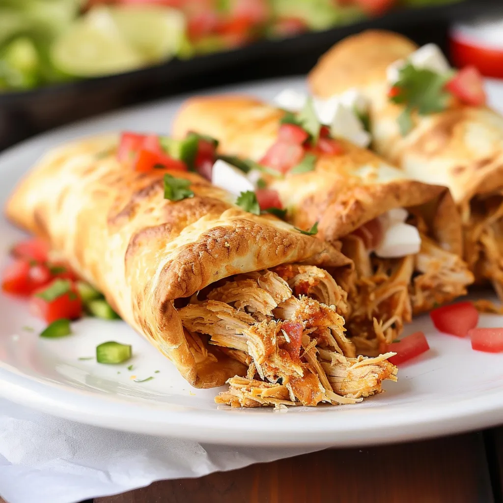 Chimichangas gourmand au poulet épicé