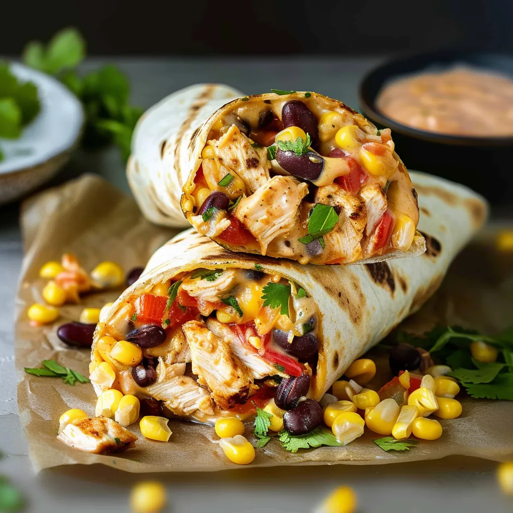 Wrap poulet aux épices