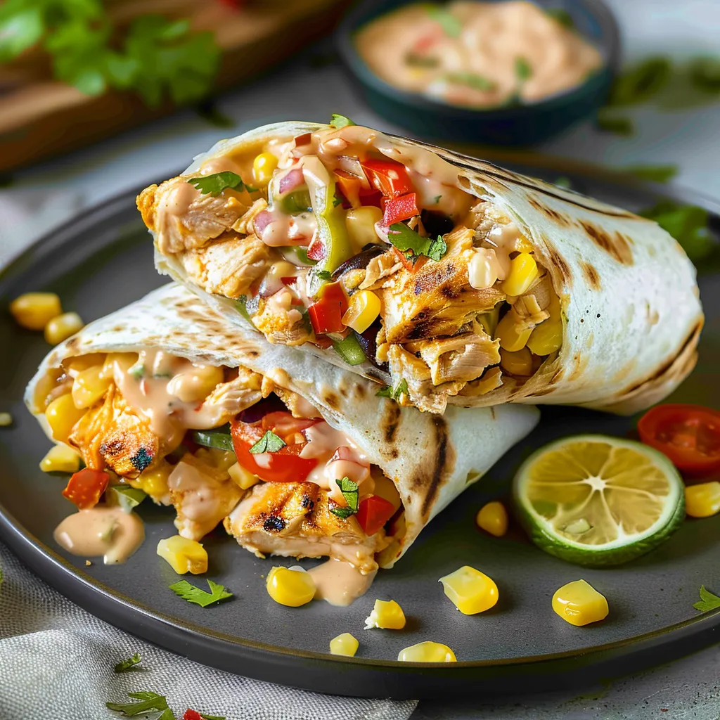 Wrap de poulet relevé du Sud-Ouest