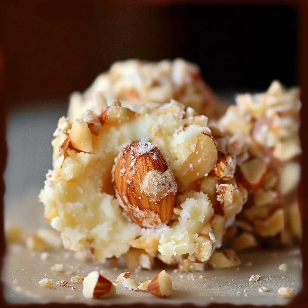 Bouchées amandes chocolat blanc croquantes