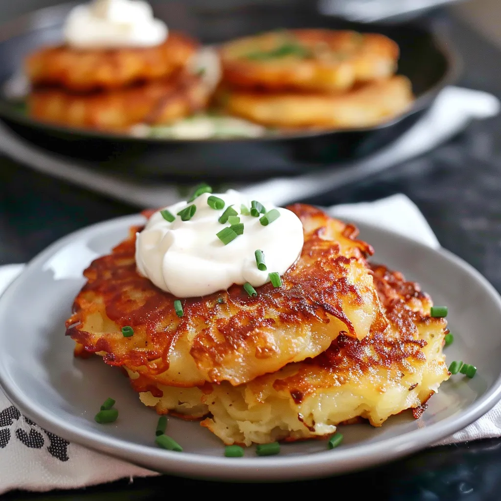 Kartoffelpuffer toutes dorées bien croustillantes