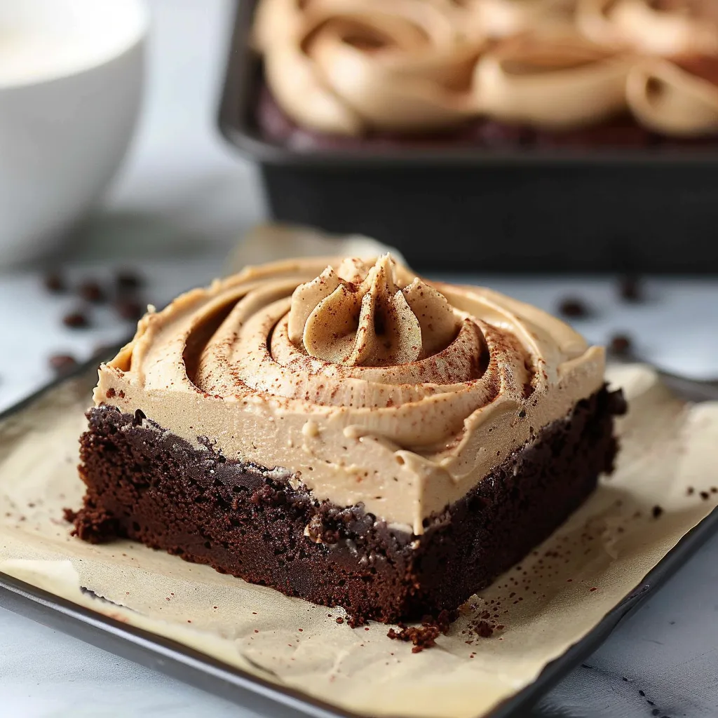 Brownies fondants chocolat et café