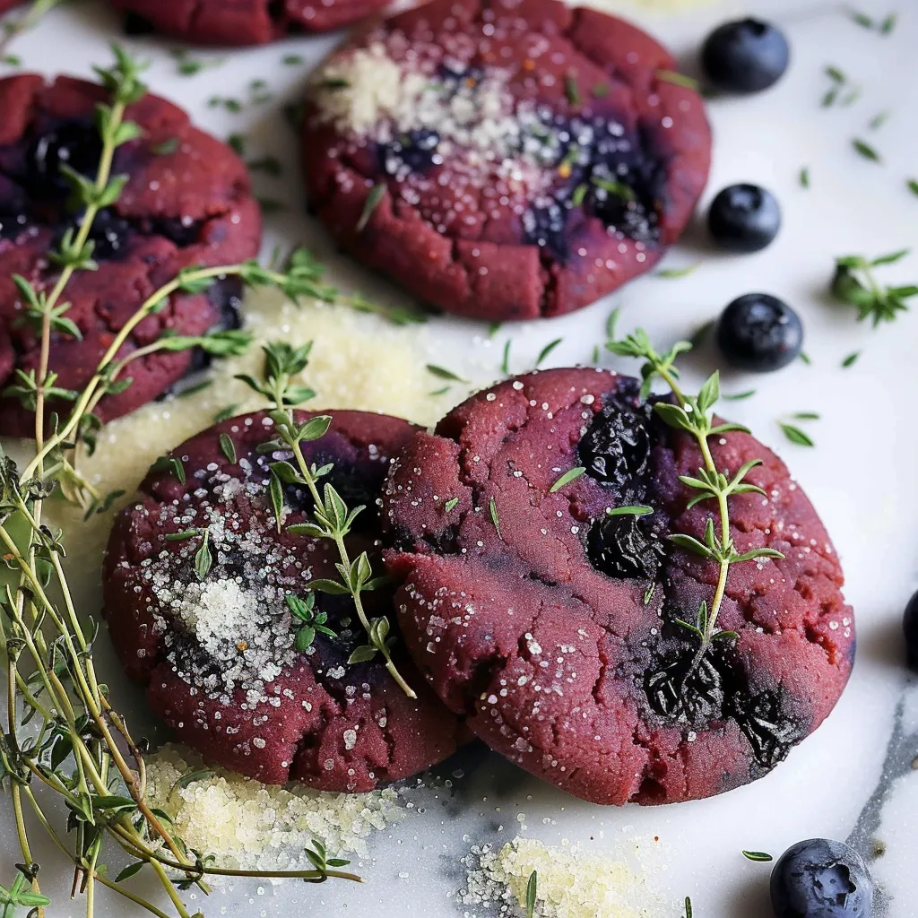 Sablés myrtilles et thym confit : petite douceur élégante
