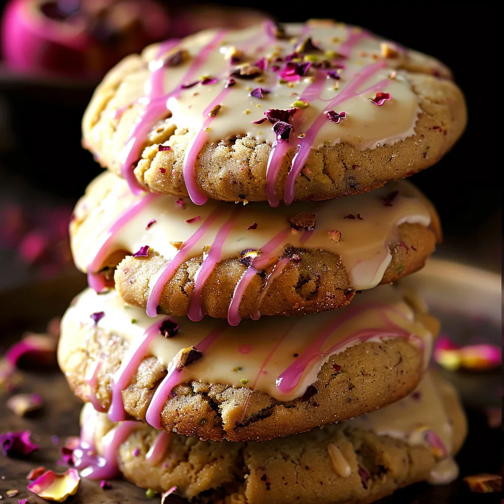 Petits biscuits roses à la pistache ultra gourmands