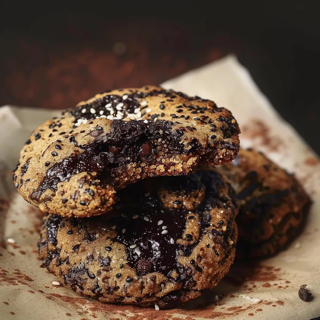 Caramel et chocolat sésame