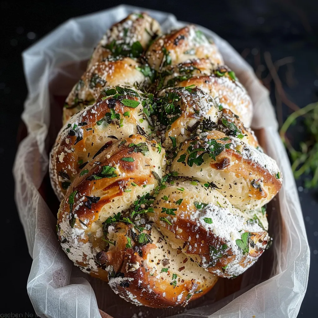 Pain babka fromage et herbes