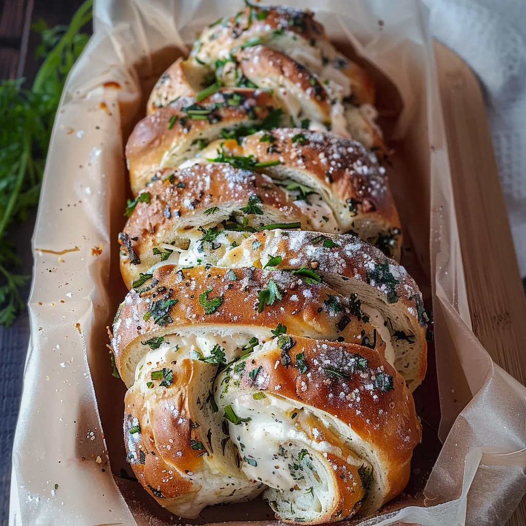 Pain tressé ultra moelleux aux herbes fraîches et fromage