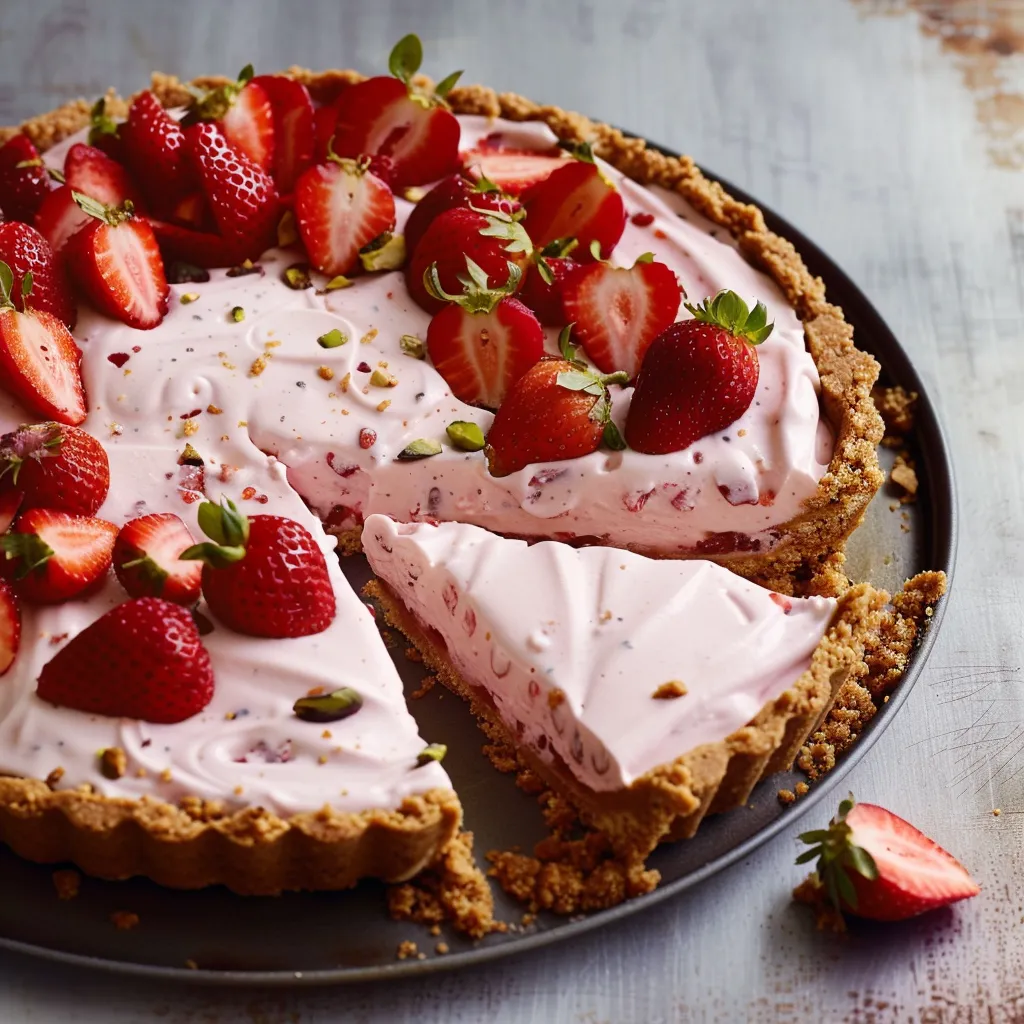 Mousse fraise croustillante
