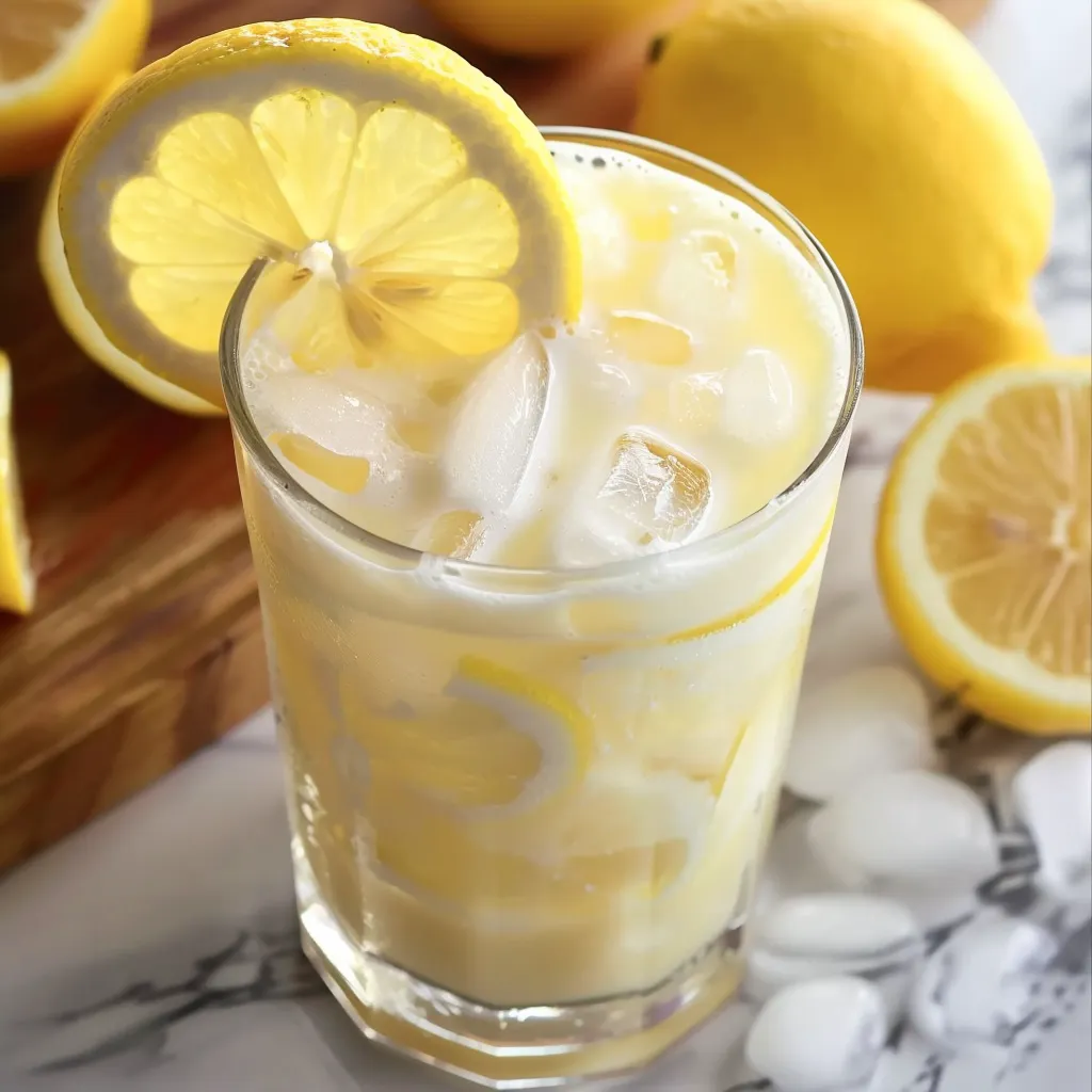 Limonade ultra crémeuse au citron et lait concentré bien frais