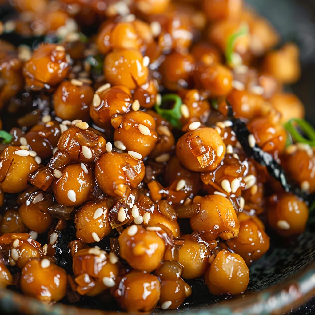 Pois chiches caramélisés miso sésame