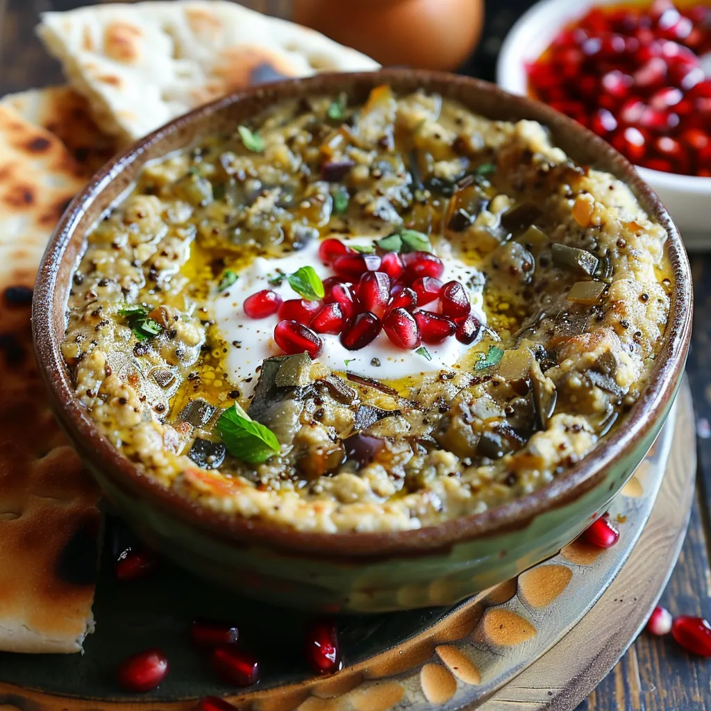 Caviar d’aubergines iranien fait maison et bien doré
