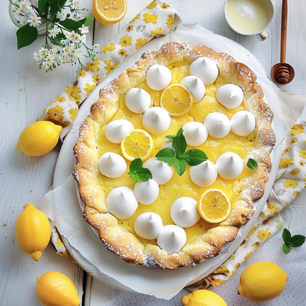 Tarte douceur citron meringuée