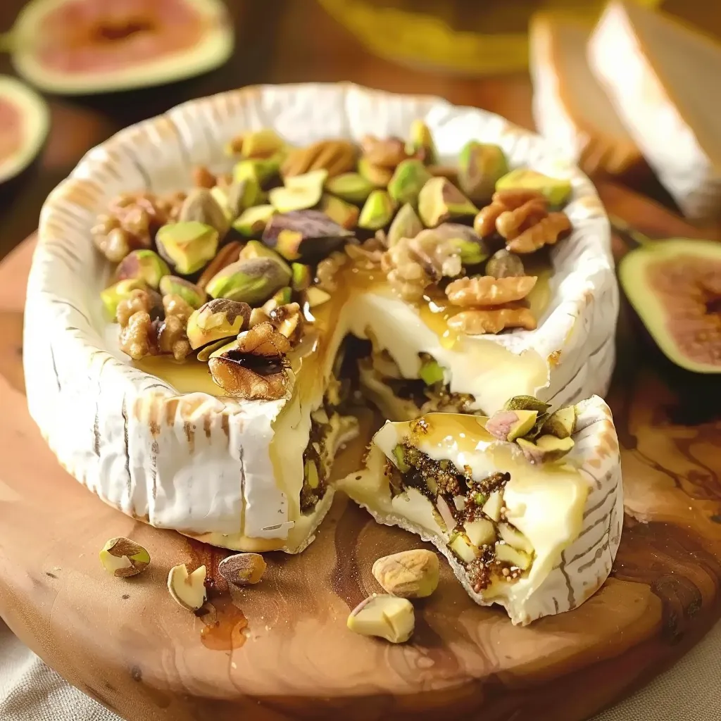 Camembert gourmand garni noix pistaches