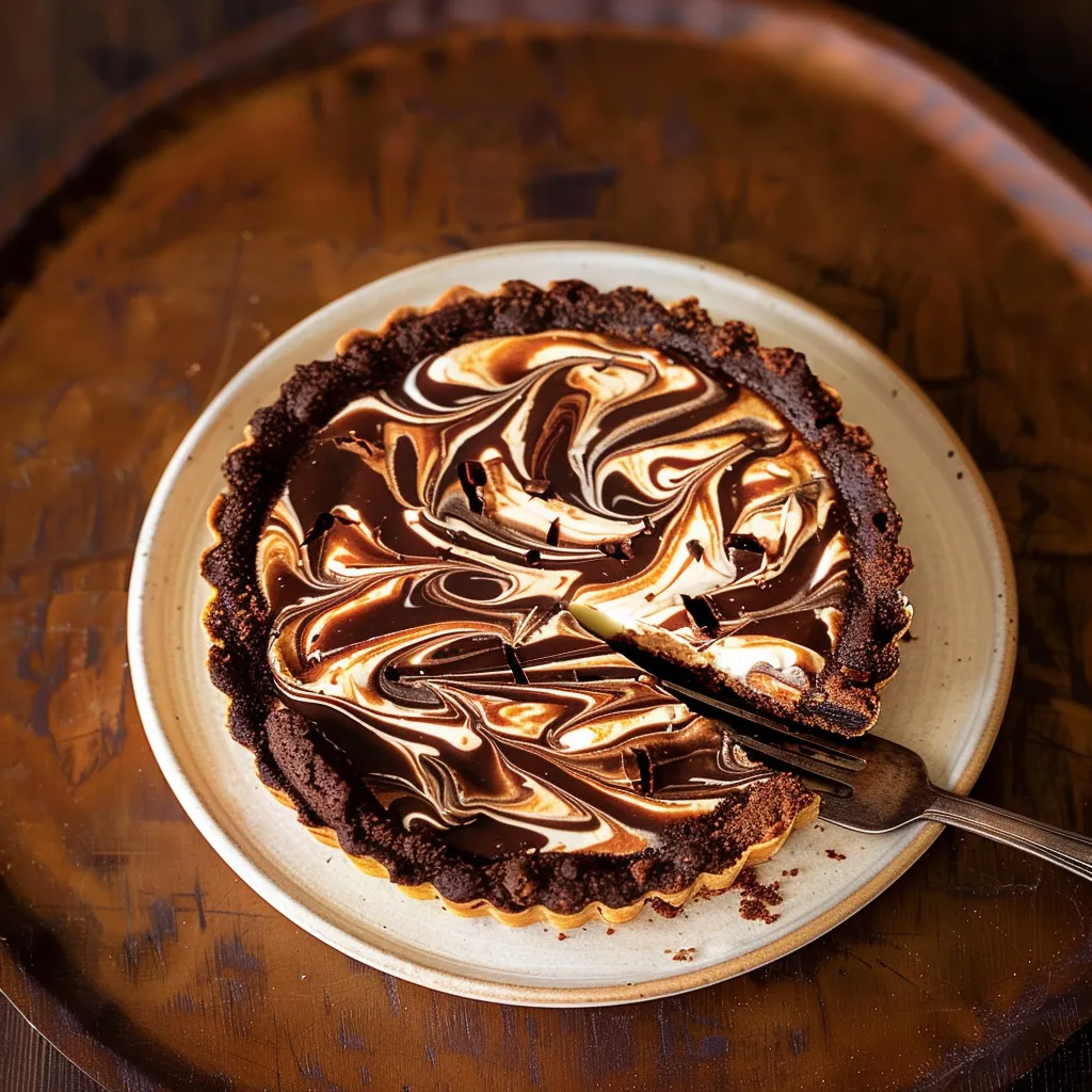 Brownie marbré au caramel et fromage frais