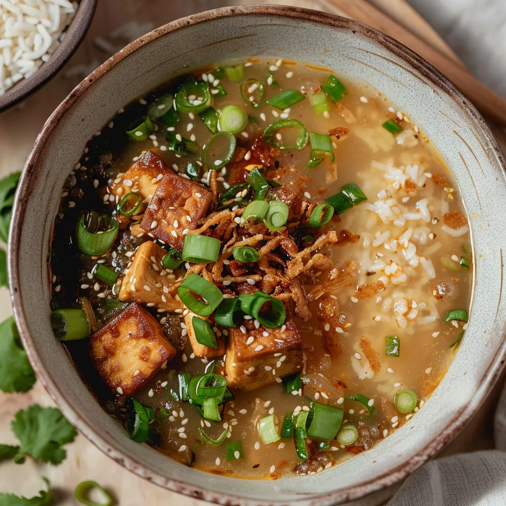 Savoureuse soupe miso tofu croustillant