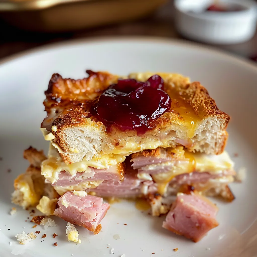 Monte Cristo gourmand gratiné tout chaud