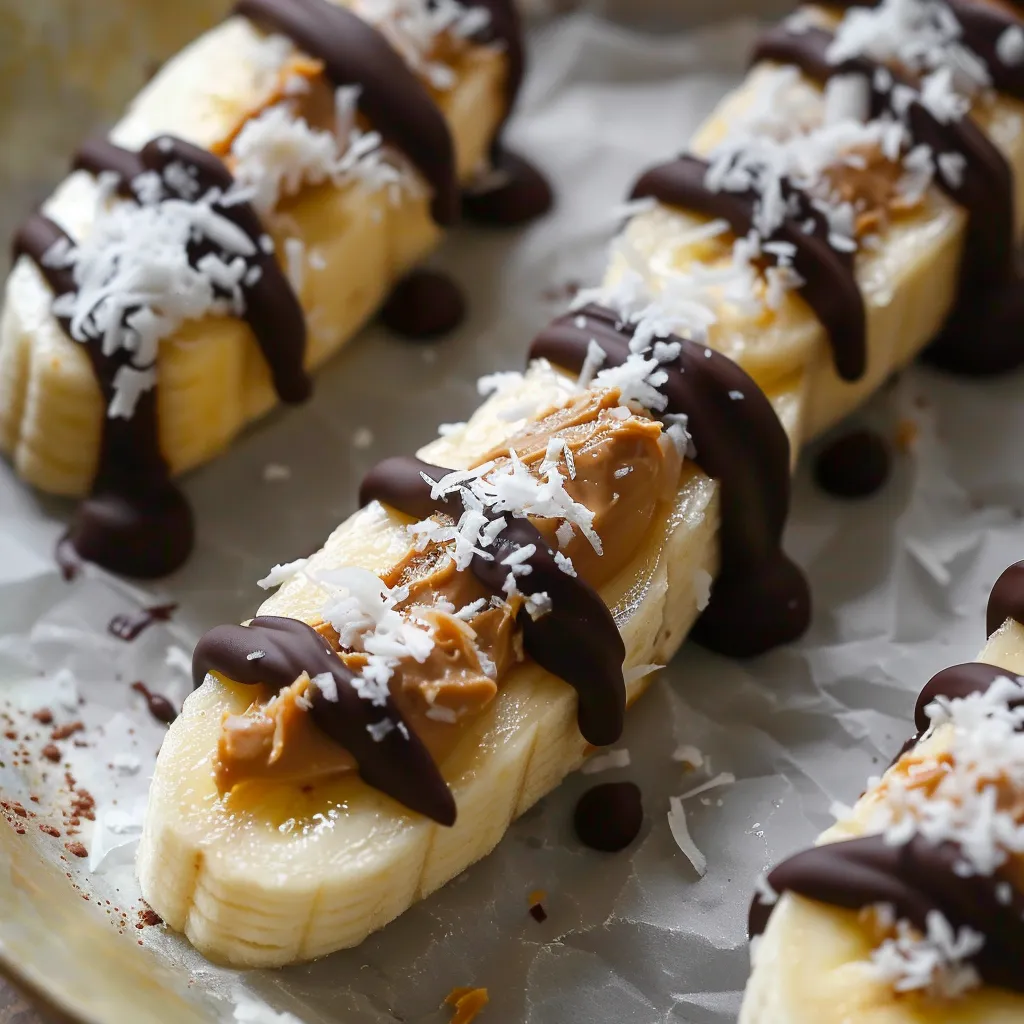 Snacks banane chocolat glacés