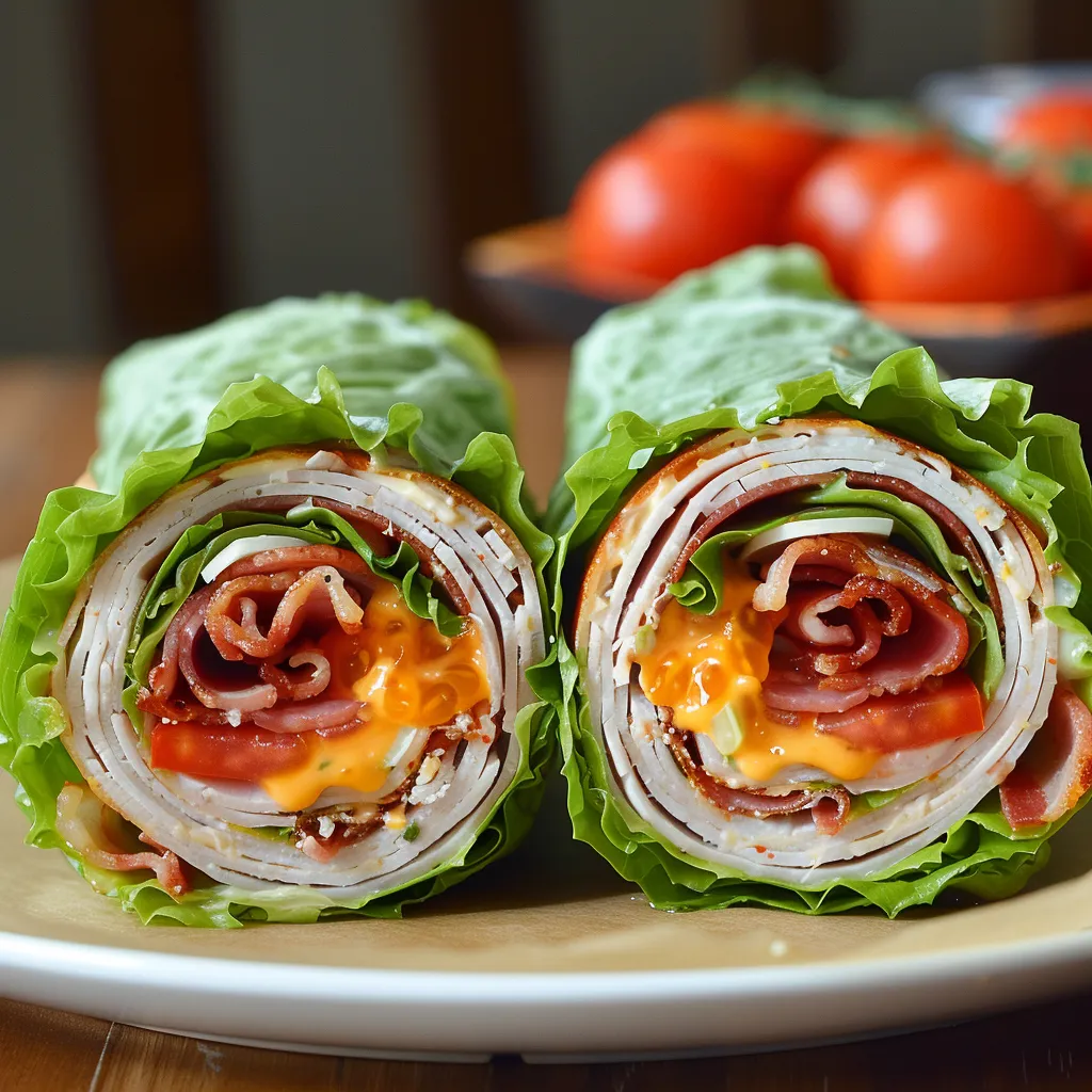 Wraps légers avec dinde et bacon