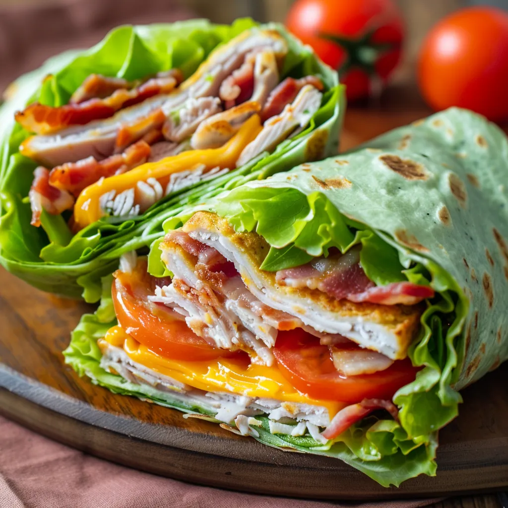Wraps frais à la dinde et bacon bien croustillant