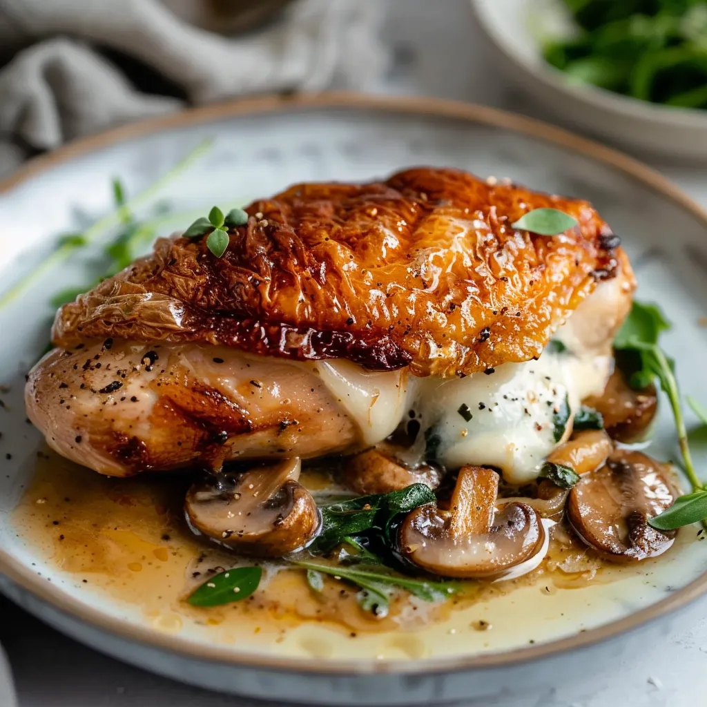 Farci champignons poulet