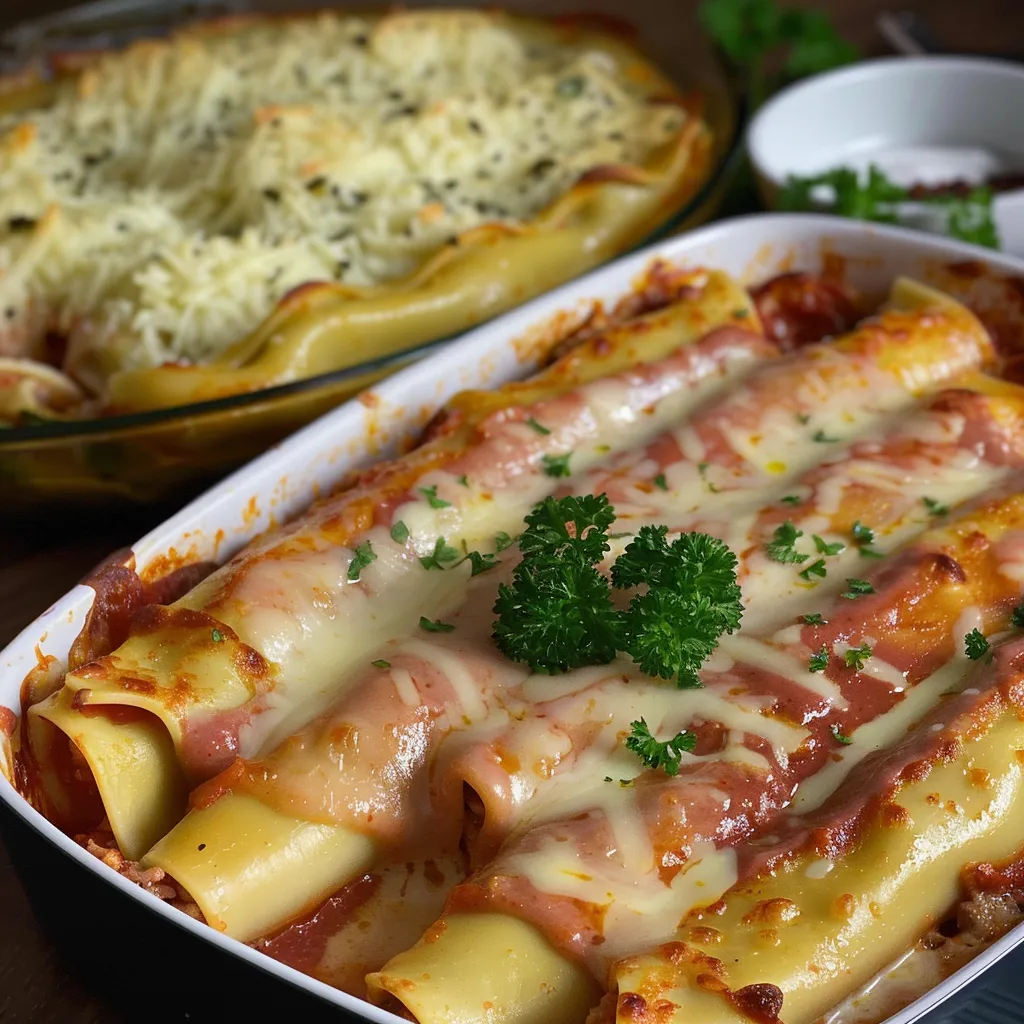 Boeuf mozzarella cannellonis