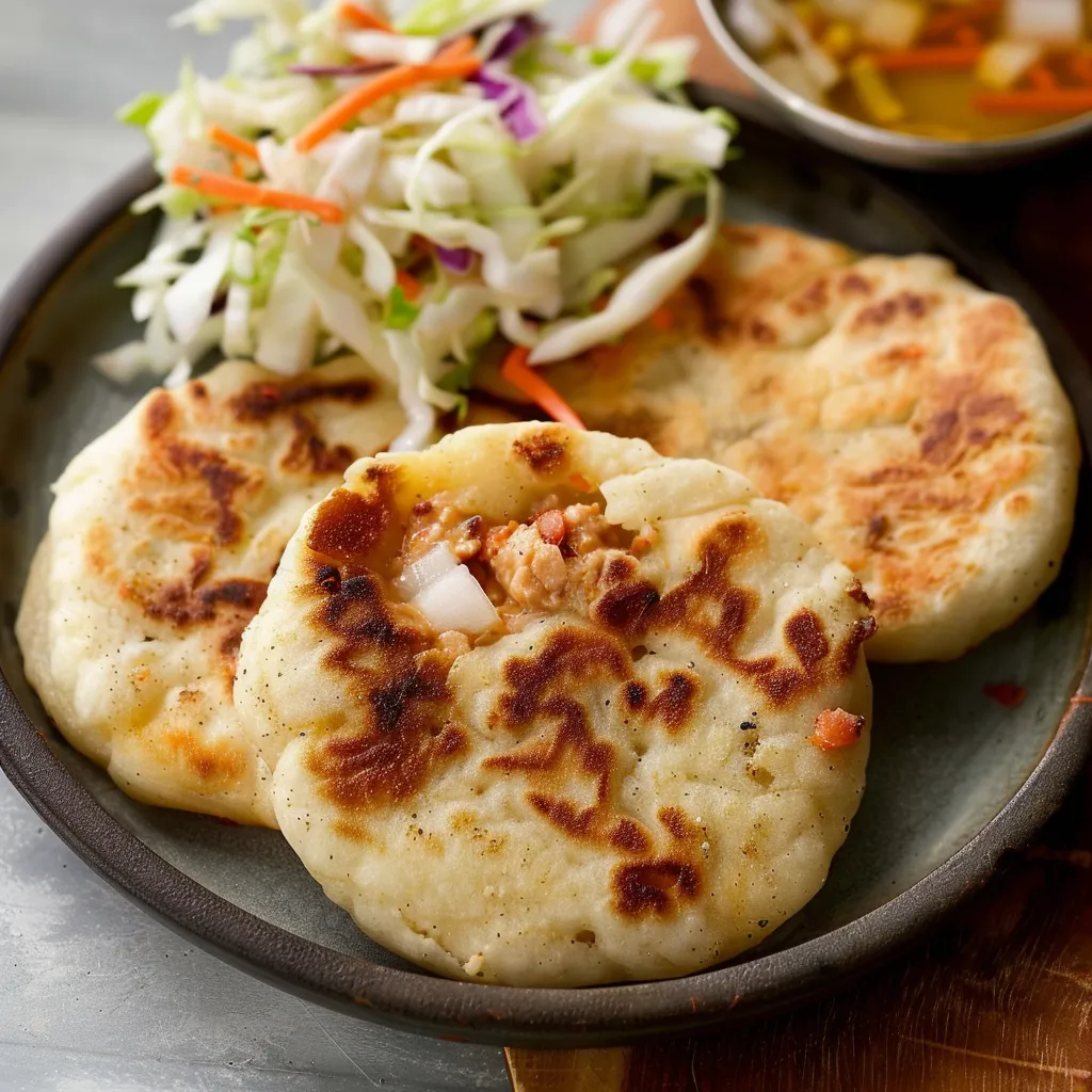 Pupusas aux haricots et fromage, façon Salvador