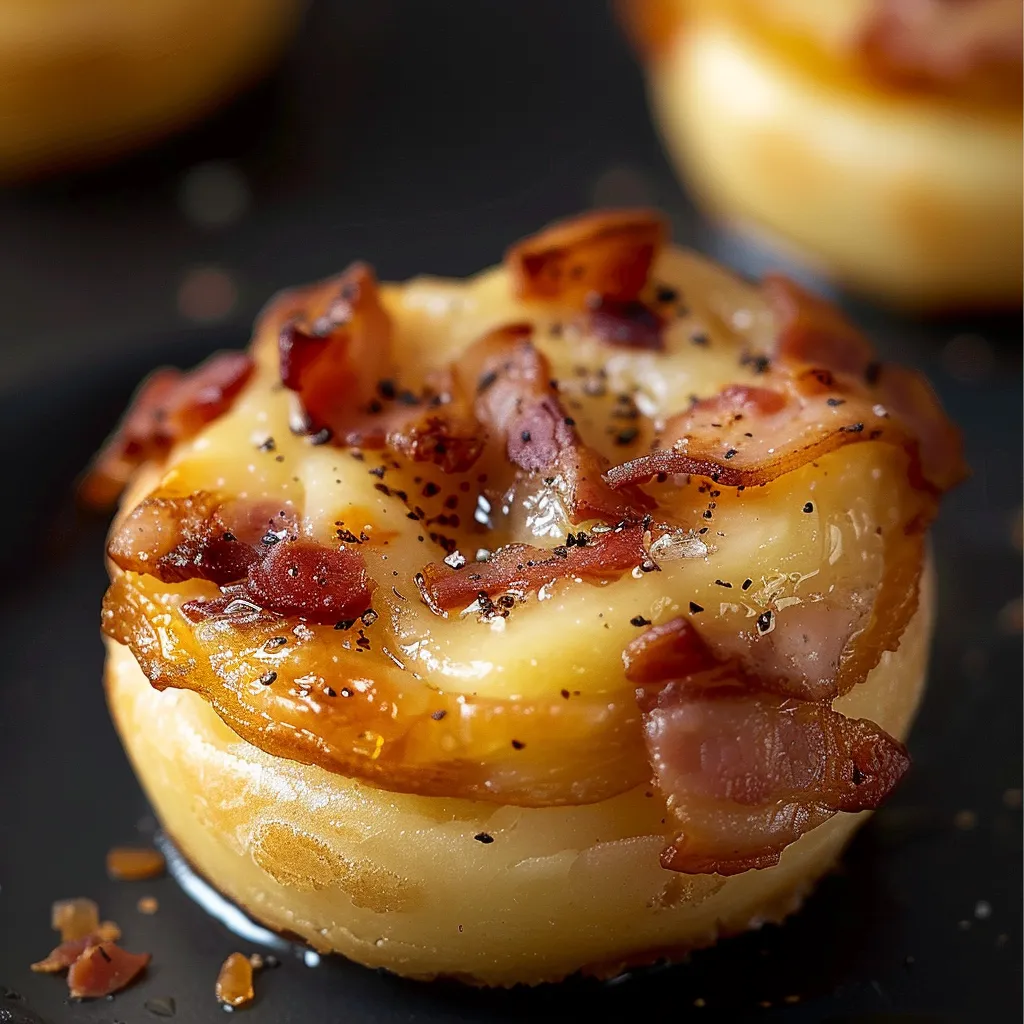 Bouchées dorées et croustillantes au lardons comté prêtes à grignoter
