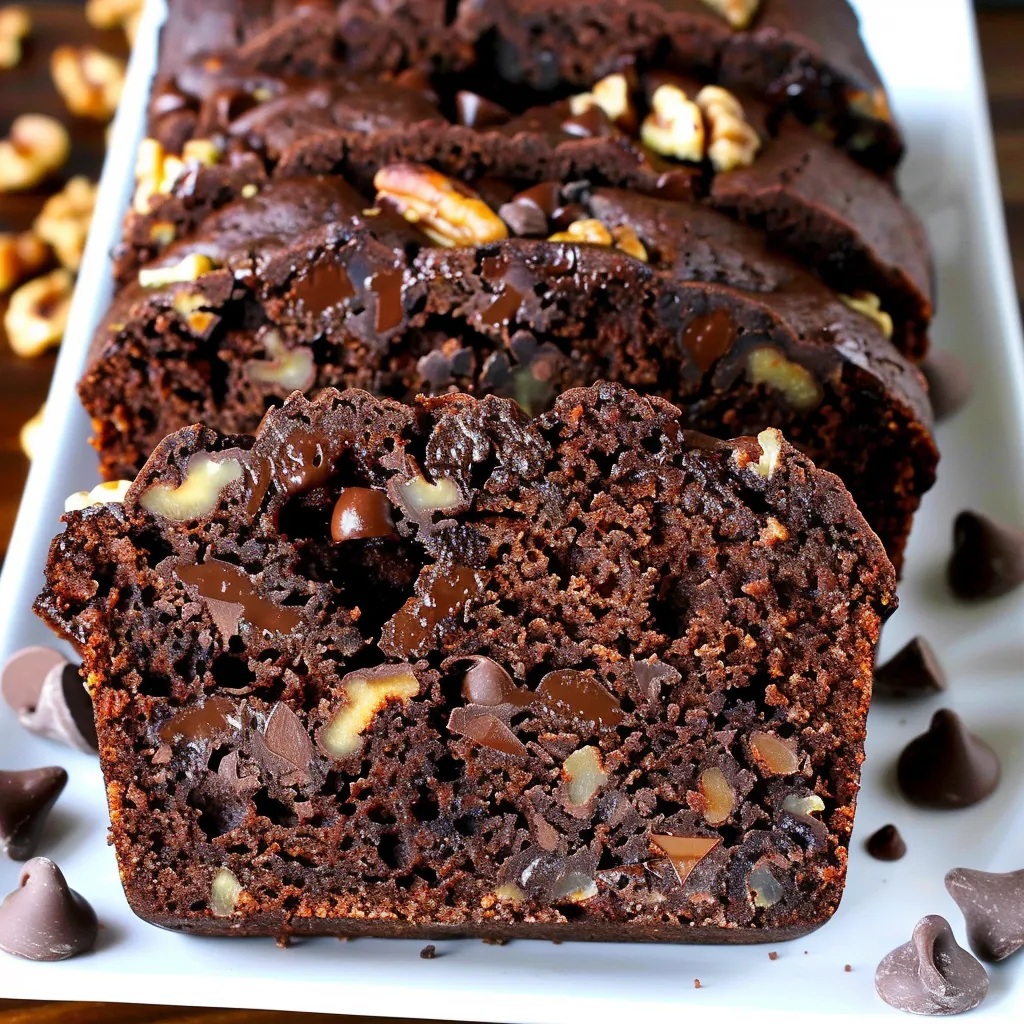 Moelleux chocolat bananes noix