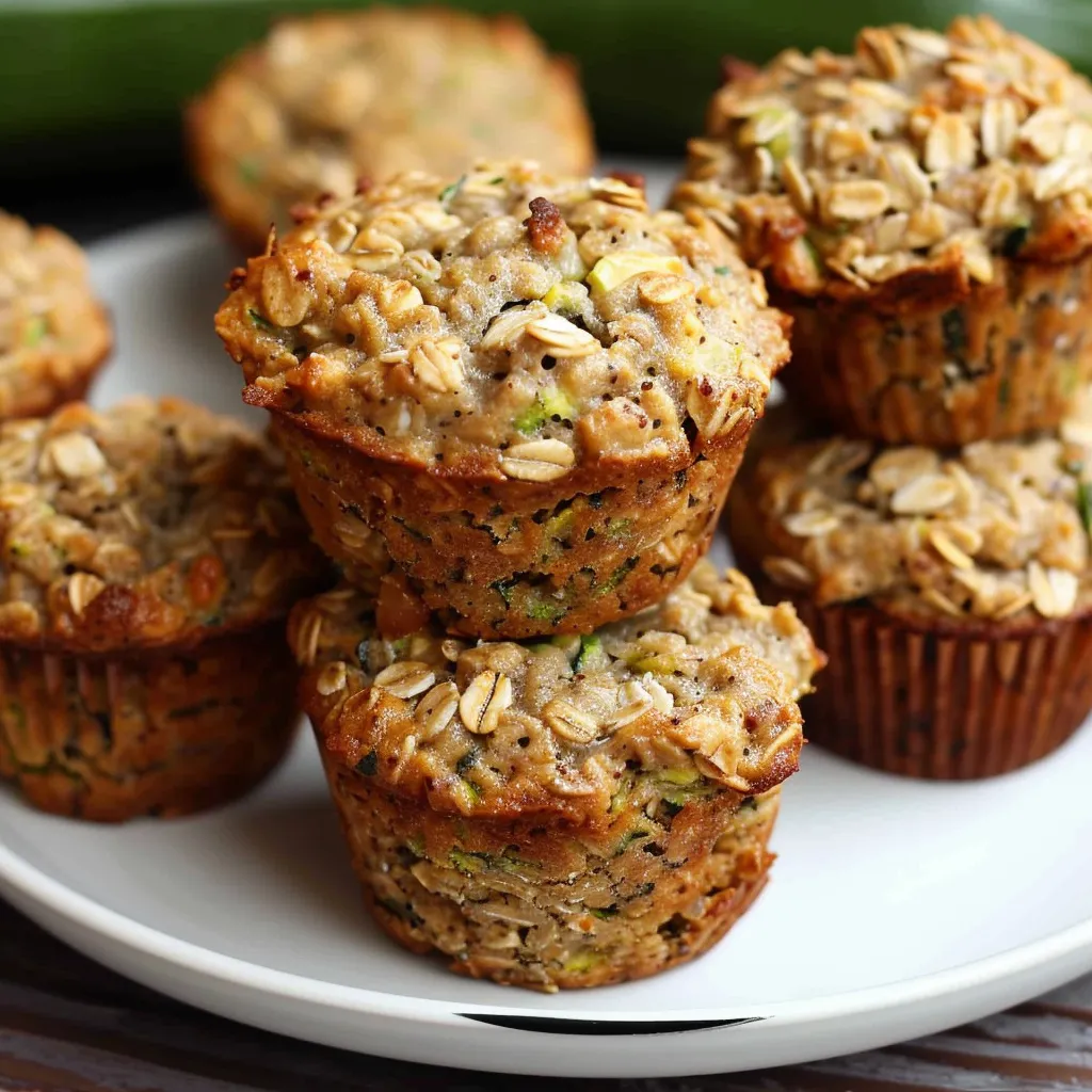 Muffins ultra moelleux avoine courgette banane