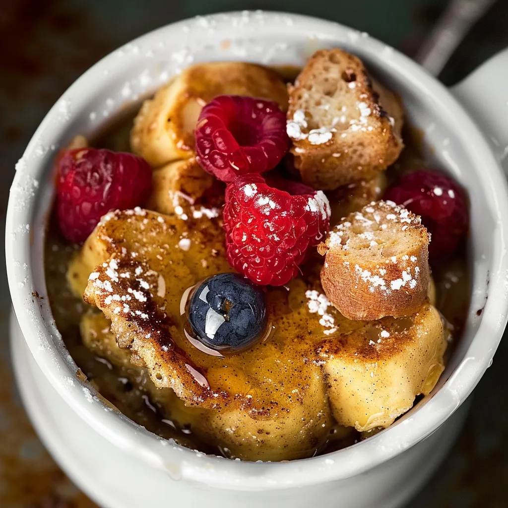 Délicieux pain perdu minute en mug