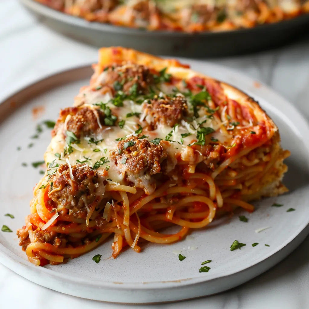 Pizza-Ghetti boulettes maison et fromage