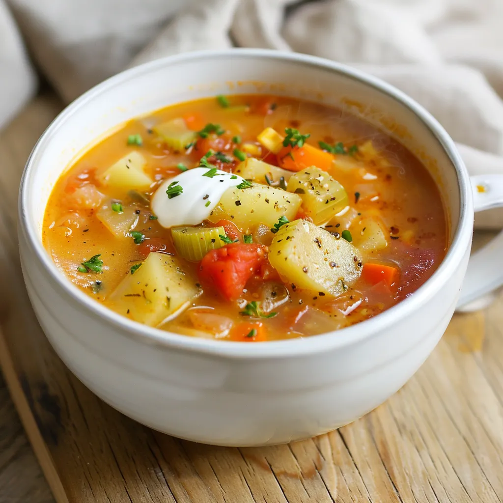 Délicieux velouté de légumes ancien