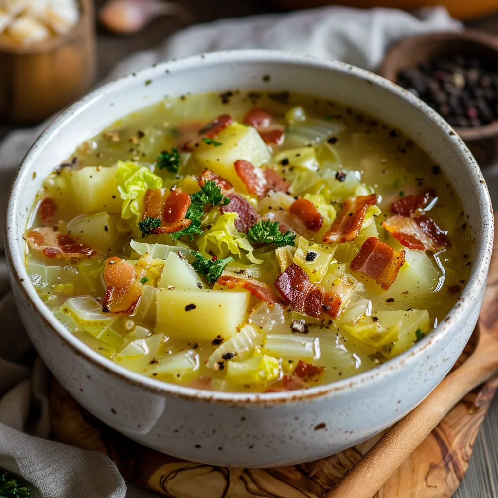 Bol de chou maison avec lardons français