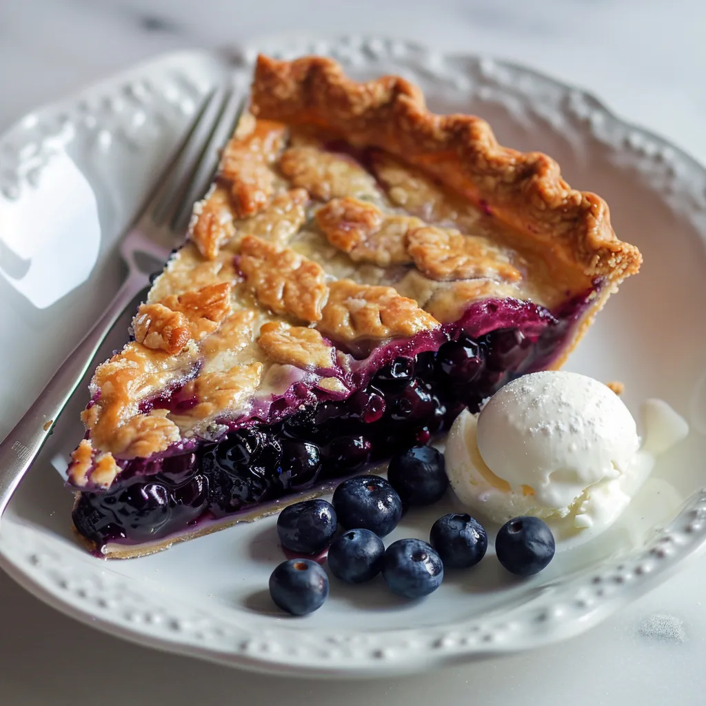 Tarte aux myrtilles et pâte maison